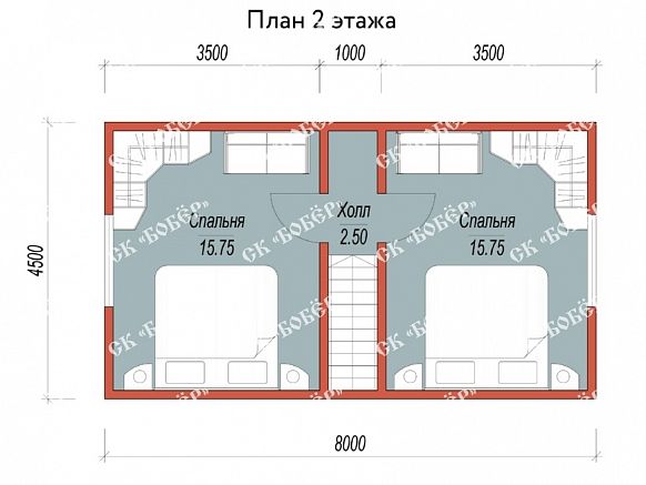 Сруб из бруса 6х8. фото