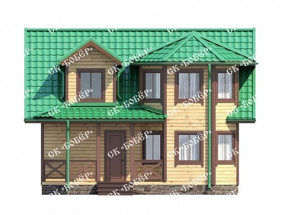 Деревянный дом из бруса 7х8. фото